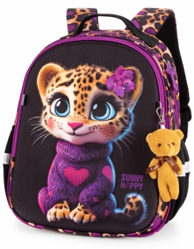 Школьный рюкзак Sunny Happy SH1-08 с леопардом